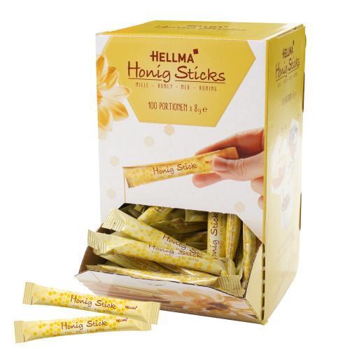 Preview: Honigsticks HELLMA Blütenhonig 8g